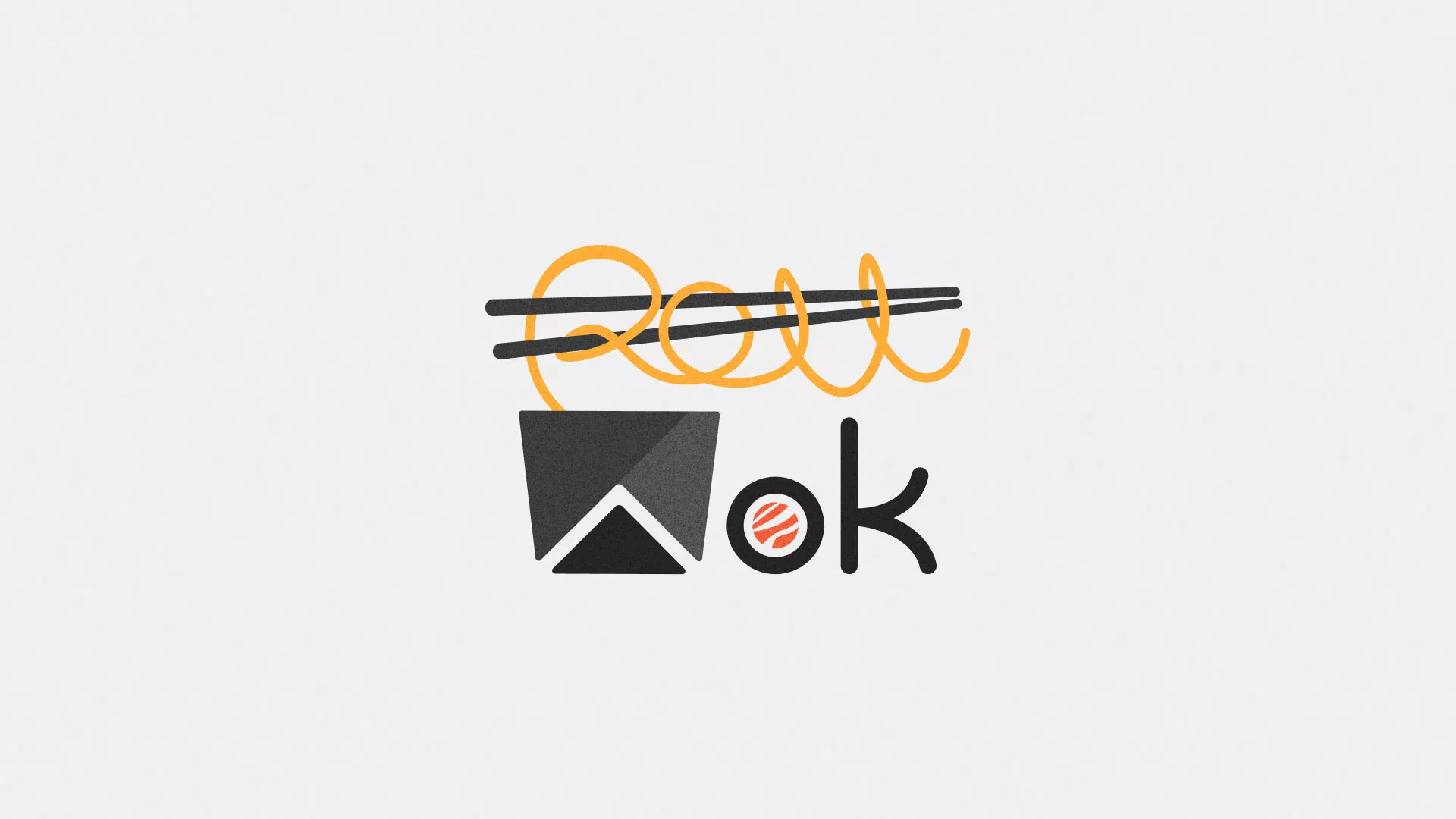 Разработка логотипа суши-бара «Roll Wok Club» в Балахне